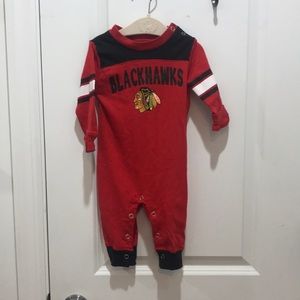 Chicago Blackhawks 3 - 6 month long sleeve and legs romper like new